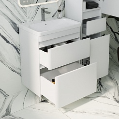 Style Line Тумба с раковиной напольная Атлантика 60, Люкс антискрейч, PLUS – фотография-3